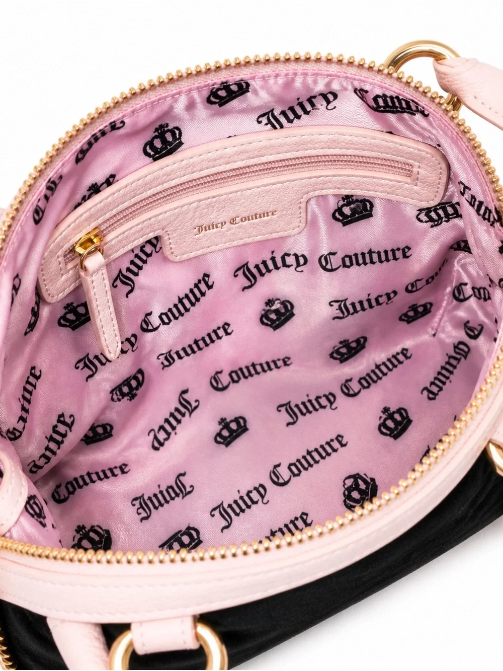 Juicy Couture Black Bowel bag with Pink Trim & Heart Charm